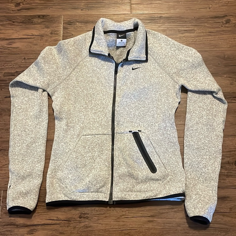 Nike Womens Fleece Full Zip Hypernatural Hoodie - S Heathered Gray